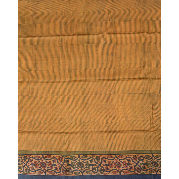 Hand Block Printed Tussar Silk Saree 10052636