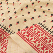 Hand Block Printed Tussar Silk Salwar Suit Material 10052735