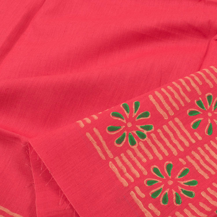 Hand Block Printed Tussar Silk Salwar Suit Material 10052744