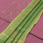 Hand Block Printed Tussar Silk Salwar Suit Material 10052746