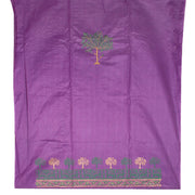 Hand Block Printed Embroidered Tussar Silk Salwar Suit Material 10052755