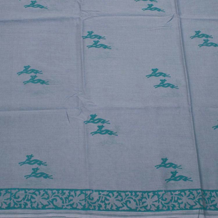 Hand Block Printed Cotton Saree 10047932