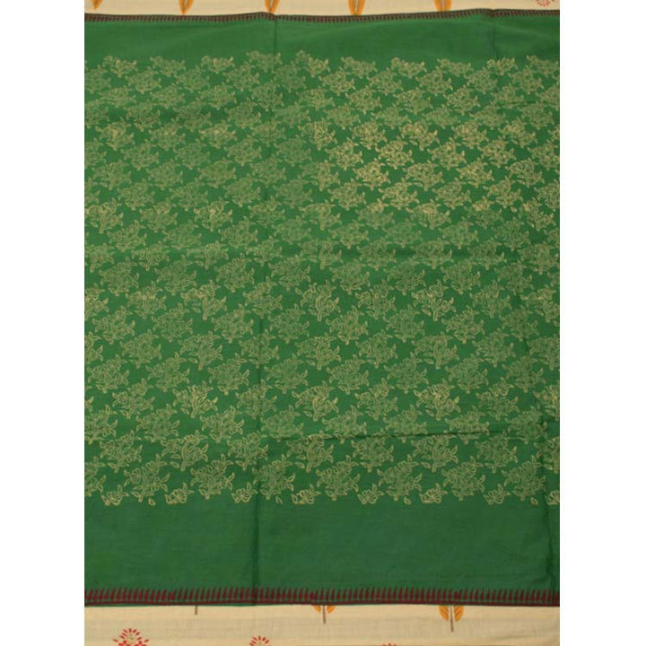 Hand Block Printed Cotton Saree 10049307