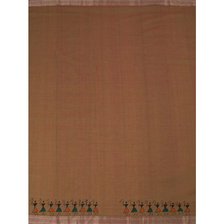Hand Block Printed Mangalgiri Cotton Saree 10051674