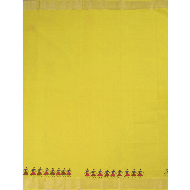 Hand Block Printed Mangalgiri Cotton Saree 10051676
