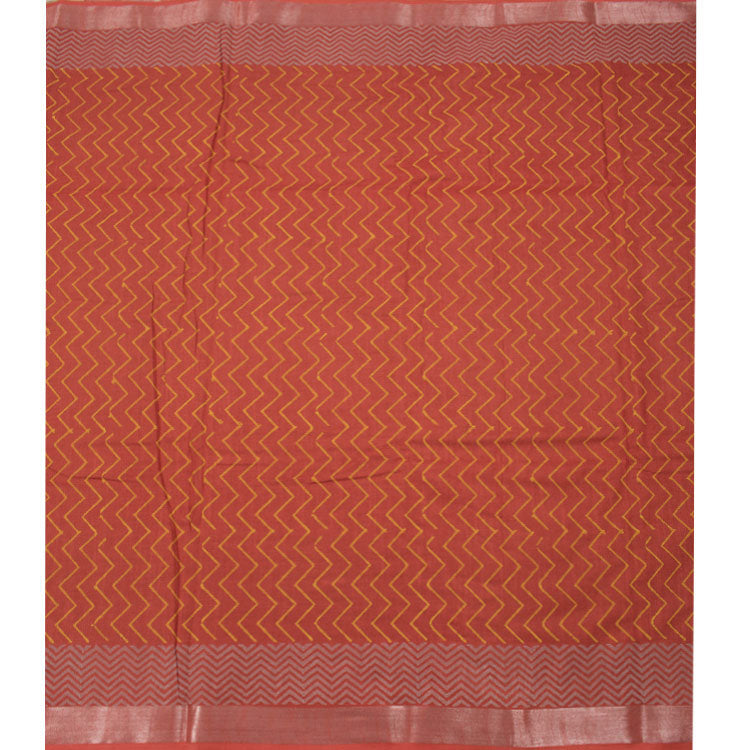 Hand Block Printed Viscose Cotton Saree 10053055