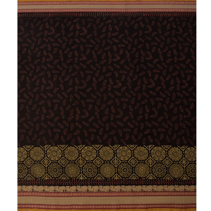 Hand Block Printed Narayanpet Cotton Saree 10053069