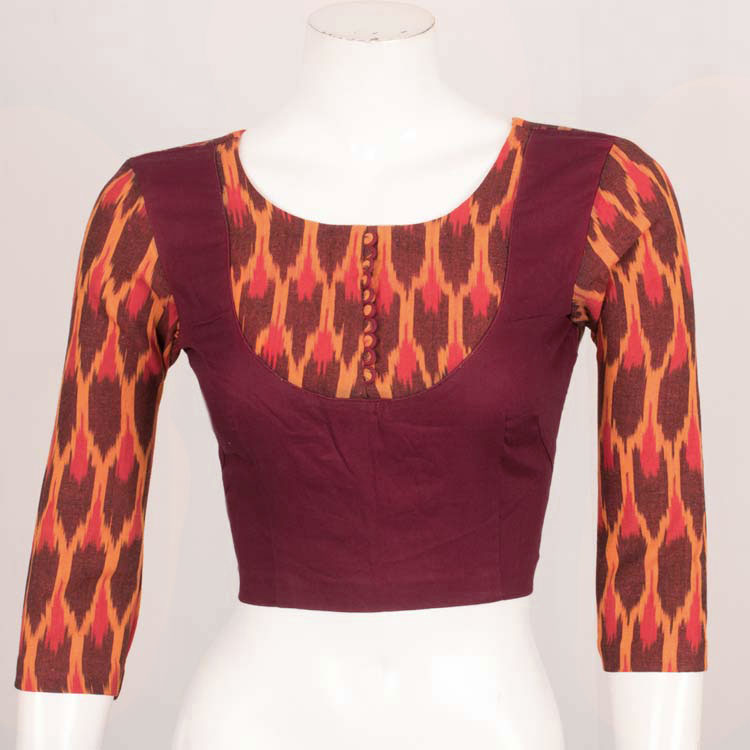Handcrafted Ikat Cotton Blouse 10043836