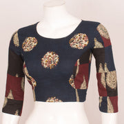 Blue Hand Block Printed Cotton Blouse 10043837