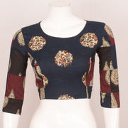 Blue Hand Block Printed Cotton Blouse 10043837