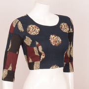Blue Hand Block Printed Cotton Blouse 10043837
