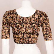 Black Hand Block Printed Cotton Blouse 10048213