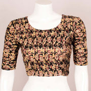 Black Hand Block Printed Cotton Blouse 10048213