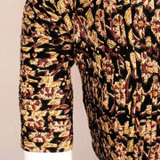 Black Hand Block Printed Cotton Blouse 10048213