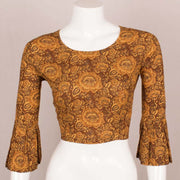 Brown Hand Block Printed Cotton Blouse 10048216