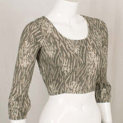 Grey Dabu Printed Cotton Blouse 10048893