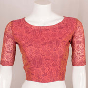 Pink Printed Chanderi Cotton Blouse 10048902