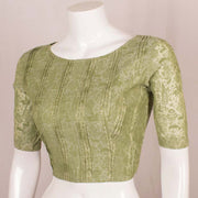 Green Printed Chanderi Cotton Blouse 10048903