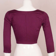 Purple Dori Embroidered Silk Cotton Blouse 10048907