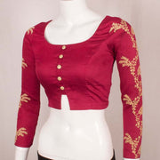 Pini Resham Dori Embroidered Silk Cotton Blouse 10048909