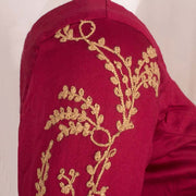 Pini Resham Dori Embroidered Silk Cotton Blouse 10048909