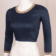 Blue Dori Embroidered Silk Cotton Blouse 10048910