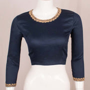 Blue Dori Embroidered Silk Cotton Blouse 10048910