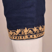 Blue Dori Embroidered Silk Cotton Blouse 10048910