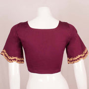 Magenta Dori Embroidered Silk Cotton Blouse 10048911