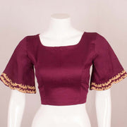 Magenta Dori Embroidered Silk Cotton Blouse 10048911