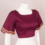 Magenta Dori Embroidered Silk Cotton Blouse 10048911