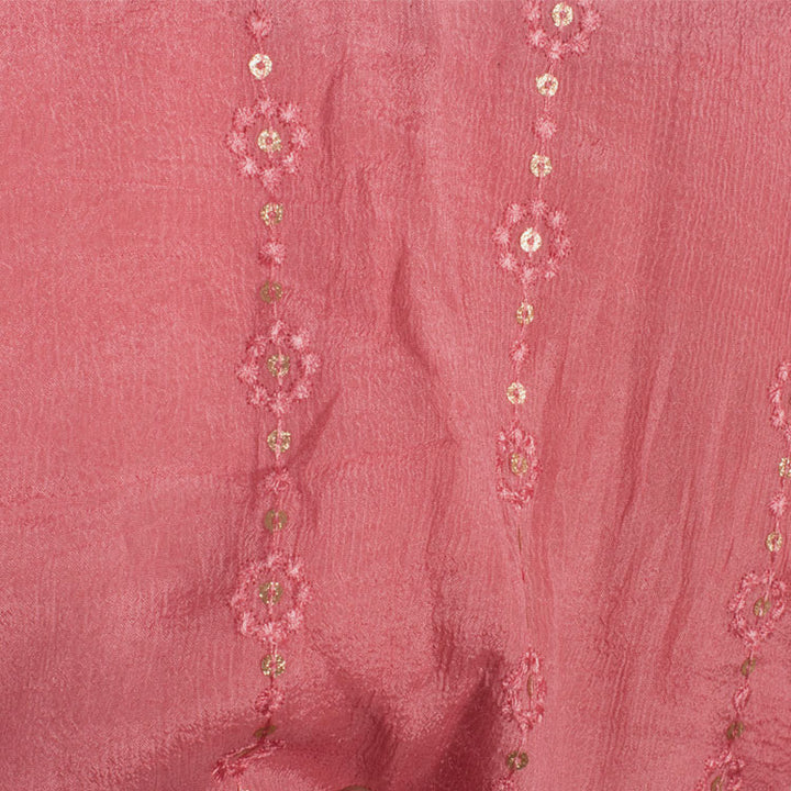 Sequin Embroidered Crepe Silk Blouse 10050402