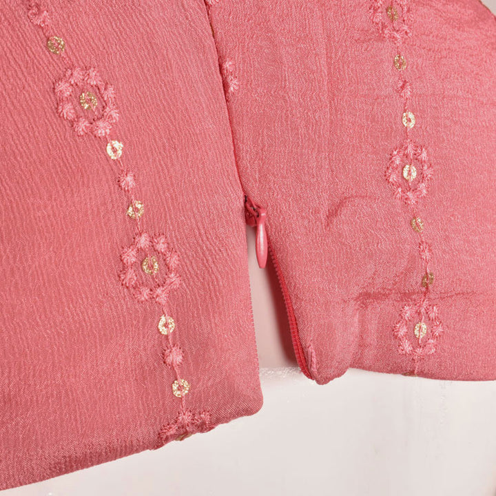 Sequin Embroidered Crepe Silk Blouse 10050402