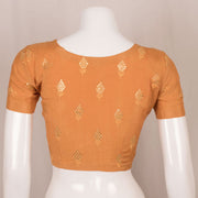 Mustard Yellow Sequin Embroidered Crepe Silk Blouse 10050403