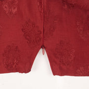 Red Handcrafted Jacquard Design Silk Blouse 10051708