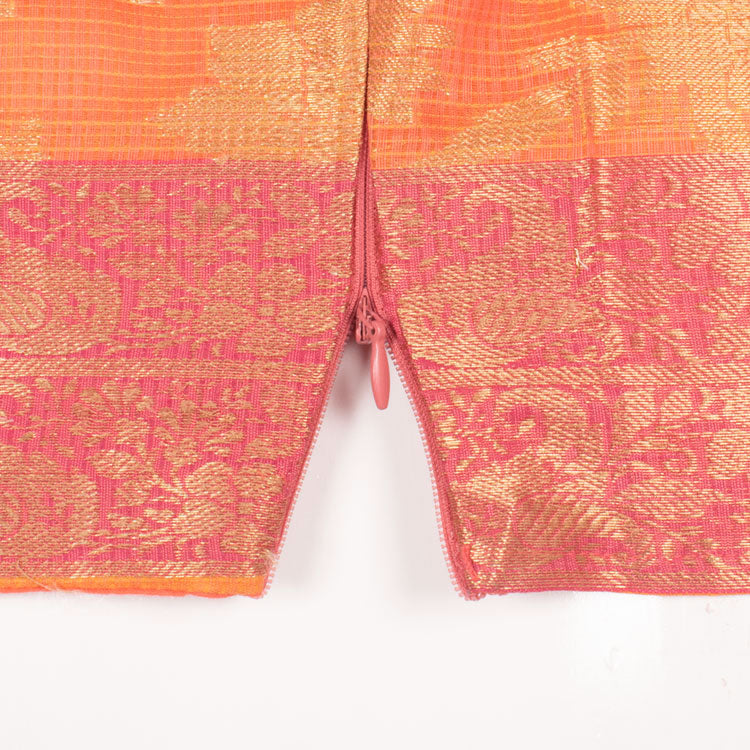 Zari Work Banarasi Silk Cotton Blouse 10052586