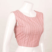 Pink Striped Design Sleeveless Cotton Blouse 10052589