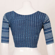 Indigo Blue Dabu Printed Cotton Blouse 10052590