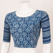 Indigo Blue Dabu Printed Cotton Blouse 10052591