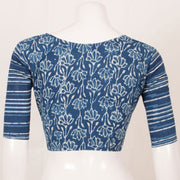 Indigo Blue Dabu Printed Cotton Blouse 10052591