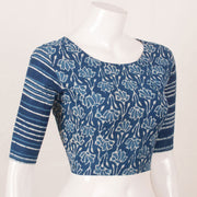 Indigo Blue Dabu Printed Cotton Blouse 10052591