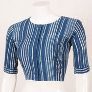 Indigo Blue Dabu Printed Cotton Blouse 10052592