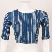 Indigo Blue Dabu Printed Cotton Blouse 10052592