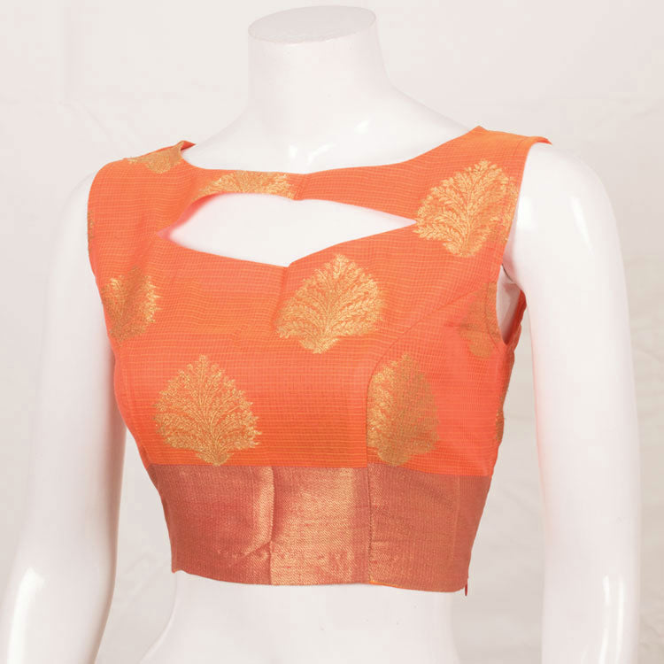Zari Work Banarasi Silk Cotton Blouse 10052596