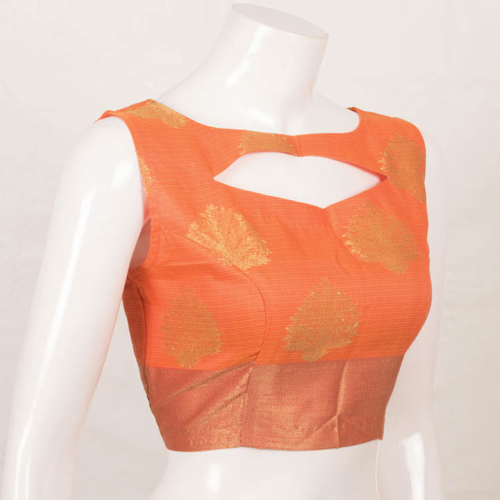 Zari Work Banarasi Silk Cotton Blouse 10052596
