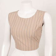 Striped Design Sleeveless Cotton Blouse 10052598