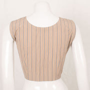 Striped Design Sleeveless Cotton Blouse 10052598