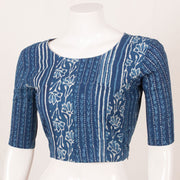 Indi Blue Dabu Printed Cotton Blouse 10052600