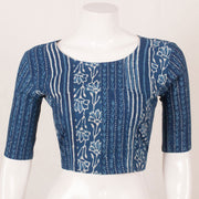 Indi Blue Dabu Printed Cotton Blouse 10052600