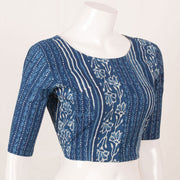 Indi Blue Dabu Printed Cotton Blouse 10052600